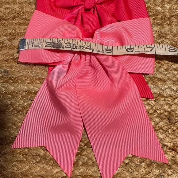 New Two Handmade Large Hair Bows Two Shades of Pink - Picture 6 of 7